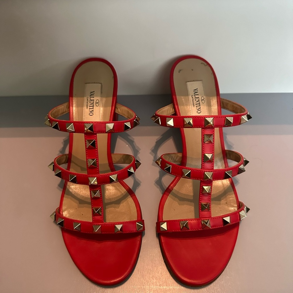 Valentino Studded low block heel